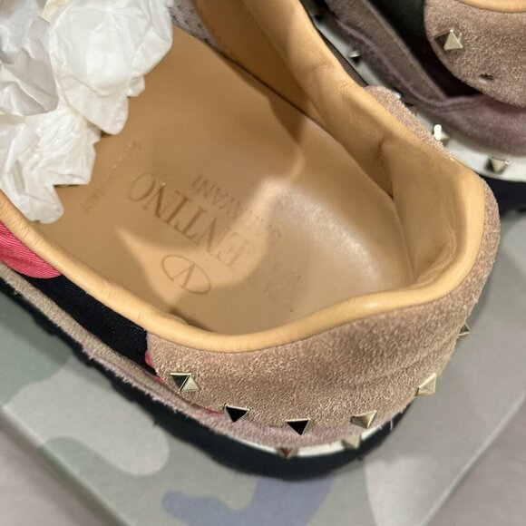 VALENTINO GARAVANI ROCKSTUD CAMO TRAINER WOMAN SNEAKER - Picture 6 of 7